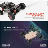 Wltoys 124106 1/12 2.4G 75KM/H RC Brushless 4WD Racing Truck