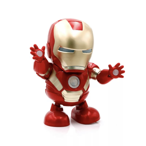 Avengers Dance Iron Man Simulation Action Figure LED Flashlight and Music Electronic Toy Children Birthday Gift