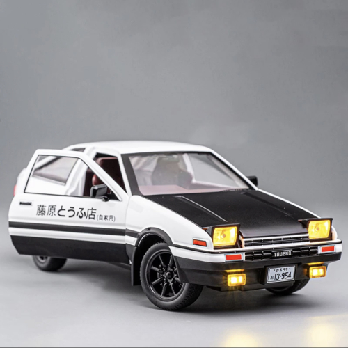 1:28 Toy Car INITIAL D AE86 Metal Diecasts Miniature Scale Model Car